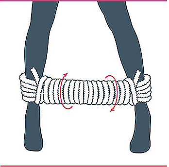 nudo bondage bastón de mando, décimo paso