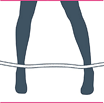 nudo bondage bastón de mando, primer paso