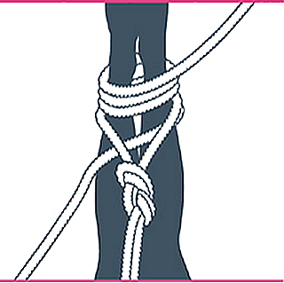 nudo bondage contrafuerte, sexto paso