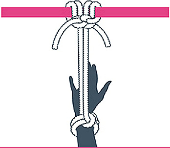nudo bondage amarre al conocido, paso tres