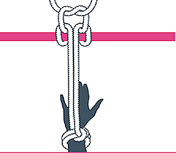 nudo bondage alondra a cabezal, paso tres