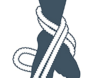 nudo bondage la cola de la sirena, tercer paso