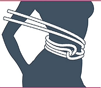 nudo bondage corsé, paso dos