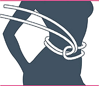 nudo bondage corsé, paso uno