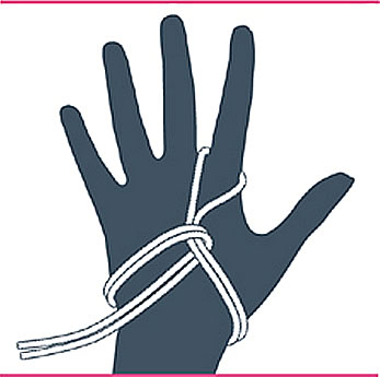 nudo bondage guantes, paso dos