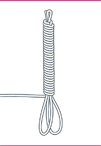 nudo bondage fusta de cuerda paso cuatro